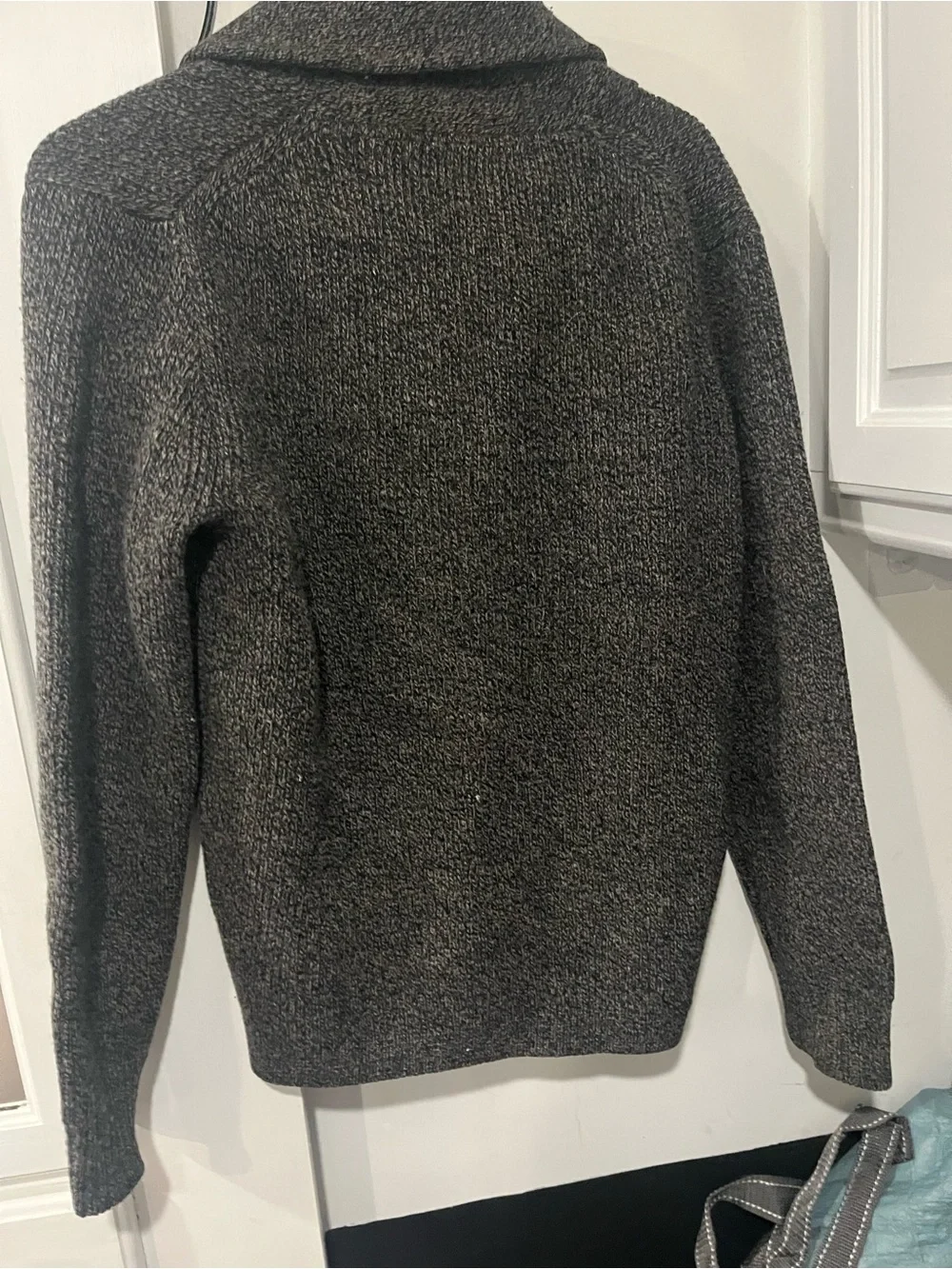 J. Crew Gray Shawl Collar Cardigan 100% Lambswool